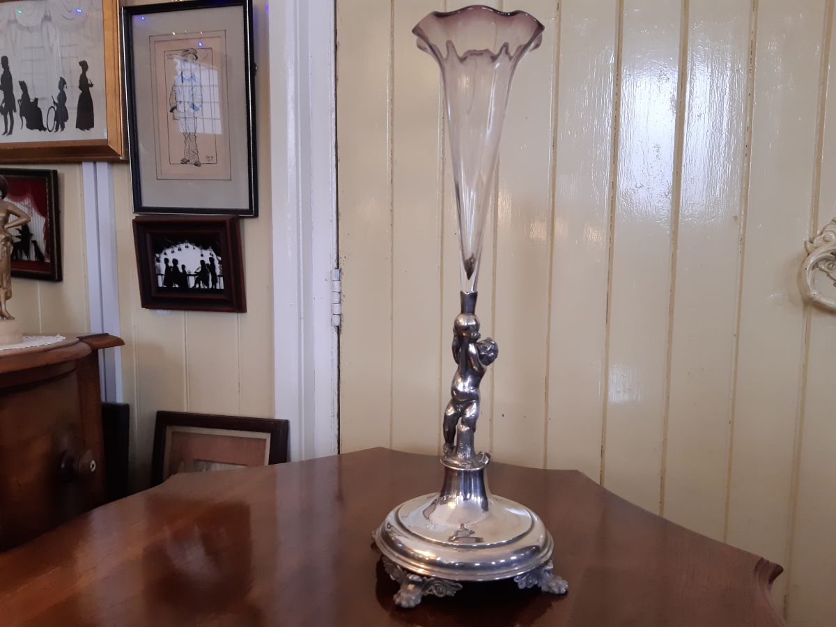 Victorian Silver Plate Cherub Epergne